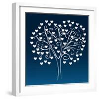 Tree with Hearts-Elena Kozyreva-Framed Art Print