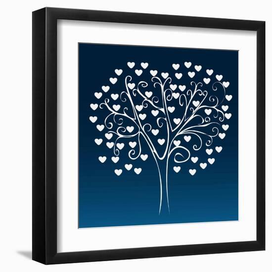 Tree with Hearts-Elena Kozyreva-Framed Art Print