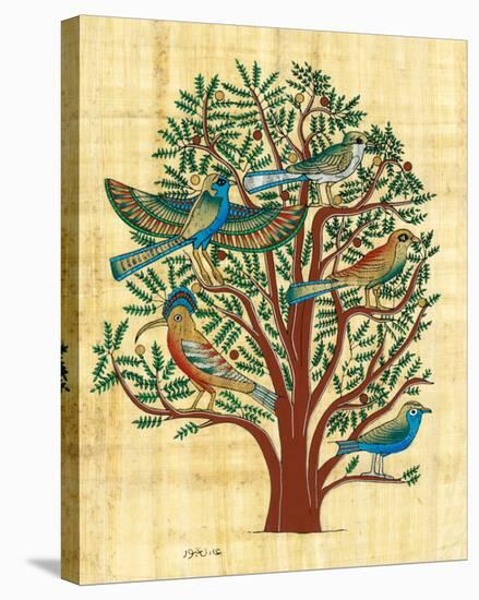 Tree with Sacred Birds-null-Stretched Canvas