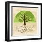 Tree World Concept-cienpies-Framed Art Print