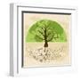 Tree World Concept-cienpies-Framed Art Print