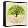 Tree World Concept-cienpies-Framed Stretched Canvas