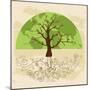 Tree World Concept-cienpies-Mounted Premium Giclee Print