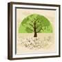 Tree World Concept-cienpies-Framed Art Print