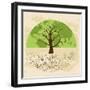 Tree World Concept-cienpies-Framed Art Print