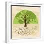 Tree World Concept-cienpies-Framed Art Print