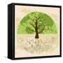 Tree World Concept-cienpies-Framed Stretched Canvas