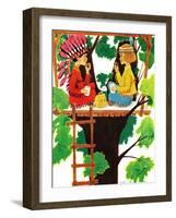 Treehouse Lunch - Jack & Jill-Ruth and Charles Newton-Framed Giclee Print