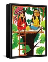 Treehouse Lunch - Jack & Jill-Ruth and Charles Newton-Framed Stretched Canvas