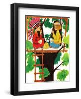 Treehouse Lunch - Jack & Jill-Ruth and Charles Newton-Framed Premium Giclee Print