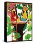 Treehouse Lunch - Jack & Jill-Ruth and Charles Newton-Framed Stretched Canvas