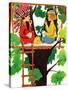 Treehouse Lunch - Jack & Jill-Ruth and Charles Newton-Stretched Canvas