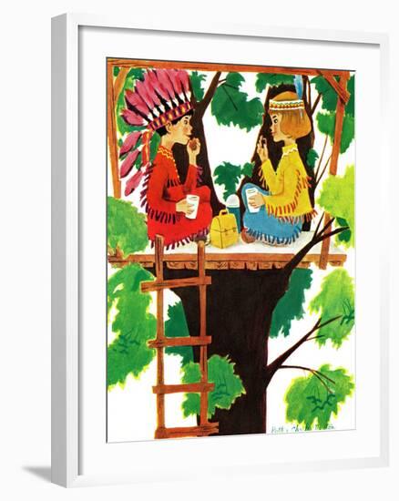 Treehouse Lunch - Jack & Jill-Ruth and Charles Newton-Framed Giclee Print