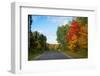 Trees along road in autumn, Ontario, Canada-null-Framed Photographic Print