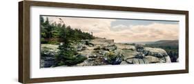 Trees and Boulders Along the Gertrude's Nose, Minnewaska State Park, Catskill Mountains-null-Framed Photographic Print