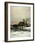 Trees and Crows, from Winter, Called Snow (L'Hiver, Dit La Neige), 1873 (Detail)-Charles-Francois Daubigny-Framed Giclee Print