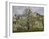 Trees and Flowers, Spring at Pontoise, 1877-Camille Pissarro-Framed Giclee Print