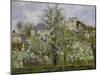 Trees and Flowers, Spring at Pontoise, 1877-Camille Pissarro-Mounted Giclee Print