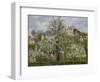 Trees and Flowers, Spring at Pontoise, 1877-Camille Pissarro-Framed Giclee Print