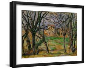 Trees and Houses, circa 1885-Paul Cézanne-Framed Giclee Print