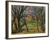 Trees and Houses, circa 1885-Paul Cézanne-Framed Giclee Print