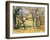 Trees and Houses Near the Jas de Bouffan, 1885-86-Paul Cezanne-Framed Giclee Print