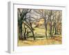 Trees and Houses Near the Jas de Bouffan, 1885-86-Paul Cezanne-Framed Giclee Print