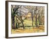 Trees and Houses Near the Jas de Bouffan, 1885-86-Paul Cezanne-Framed Giclee Print