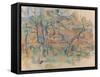 Trees and Houses, Provence-Paul Cézanne-Framed Stretched Canvas