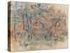 Trees and Houses, Provence-Paul Cézanne-Stretched Canvas