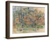 Trees And Houses-Paul Cezanne-Framed Giclee Print