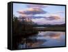 Trees and Lake at Sunset, Laponia, Lappland, Sweden, Scandinavia-Gavin Hellier-Framed Stretched Canvas