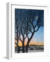 Trees and Moon, 2015-Ann Brain-Framed Giclee Print