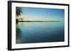 Trees And Pier On Sea At Dusk-Anthony Paladino-Framed Giclee Print