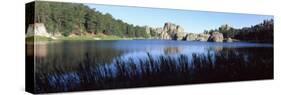 Trees around Lake, Sylvan Lake, Black Hills, Custer State Park, Custer County, South Dakota, USA-null-Stretched Canvas