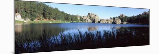 Trees around Lake, Sylvan Lake, Black Hills, Custer State Park, Custer County, South Dakota, USA-null-Mounted Photographic Print