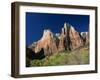 Trees Below Abraham and Isaac Peaks in the Court of the Patriarchs, Zion National Park, Utah, USA-Tomlinson Ruth-Framed Photographic Print