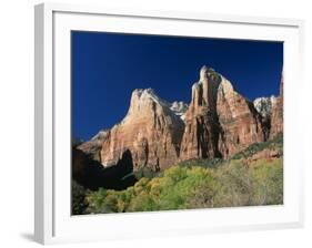 Trees Below Abraham and Isaac Peaks in the Court of the Patriarchs, Zion National Park, Utah, USA-Tomlinson Ruth-Framed Photographic Print