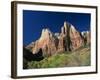 Trees Below Abraham and Isaac Peaks in the Court of the Patriarchs, Zion National Park, Utah, USA-Tomlinson Ruth-Framed Photographic Print