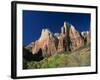 Trees Below Abraham and Isaac Peaks in the Court of the Patriarchs, Zion National Park, Utah, USA-Tomlinson Ruth-Framed Photographic Print