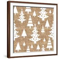 Trees Burlap-Joanne Paynter Design-Framed Giclee Print