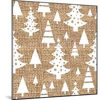 Trees Burlap-Joanne Paynter Design-Mounted Giclee Print