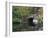 Trees by Pond and Stone Bridge at Hecksher Museum, Long Island, New York, USA-Merrill Images-Framed Photographic Print