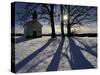 Trees Cast their Shadows Next to the Chapel Near Feldkirchen, Southern Germany-null-Stretched Canvas