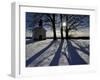 Trees Cast their Shadows Next to the Chapel Near Feldkirchen, Southern Germany-null-Framed Photographic Print