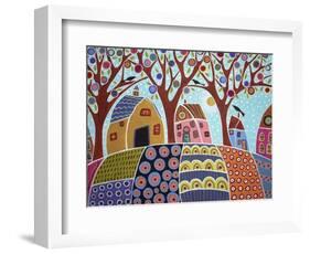 Trees Houses Barn & Birds-Karla Gerard-Framed Giclee Print