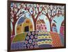 Trees Houses Barn & Birds-Karla Gerard-Framed Giclee Print