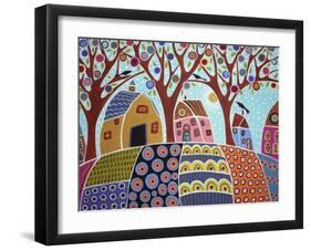 Trees Houses Barn & Birds-Karla Gerard-Framed Giclee Print