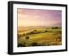 Trees in a Field at Sunrise, Villa Belvedere, Val D'Orcia, Siena Province, Tuscany, Italy-null-Framed Photographic Print