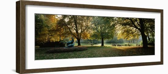 Trees in a Formal Garden, Le Jardin Du Luxembourg, Paris, France-null-Framed Photographic Print